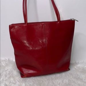 Hobo International Red Leather Shoulder Bag